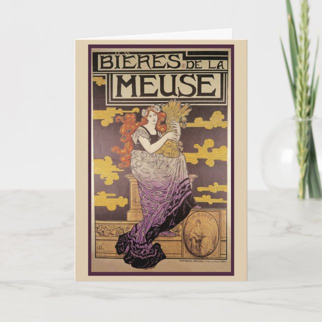 Biere de la Meuse von Marc Auguste Bastard Karte (Vorderseite)