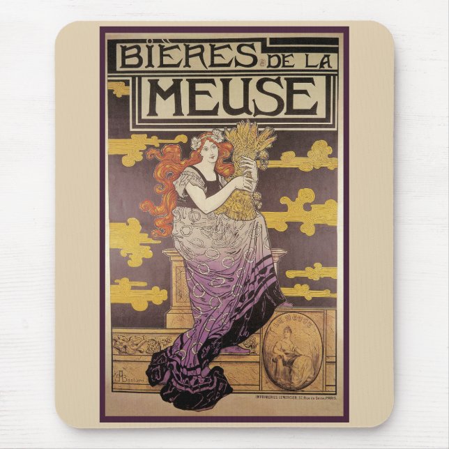 Biere de la Meuse von Marc Auguste Bastard Mousepad (Vorne)