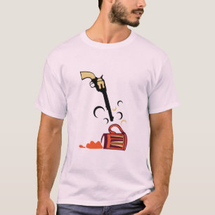 Biere Schießpistole aus Glas Alkohol mit Knarre T-Shirt