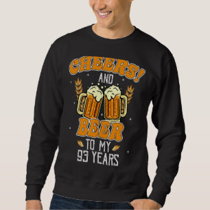 Biere und Käse bis 93 Jahre 93. Geburtstagsparty Sweatshirt