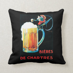 Biere von Chartres Werbeplakat Kissen