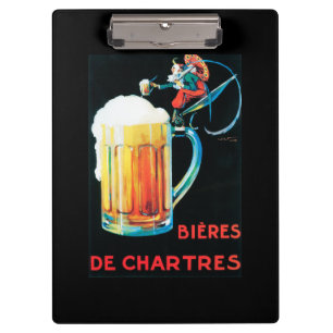 Biere von Chartres Werbeplakat Klemmbrett