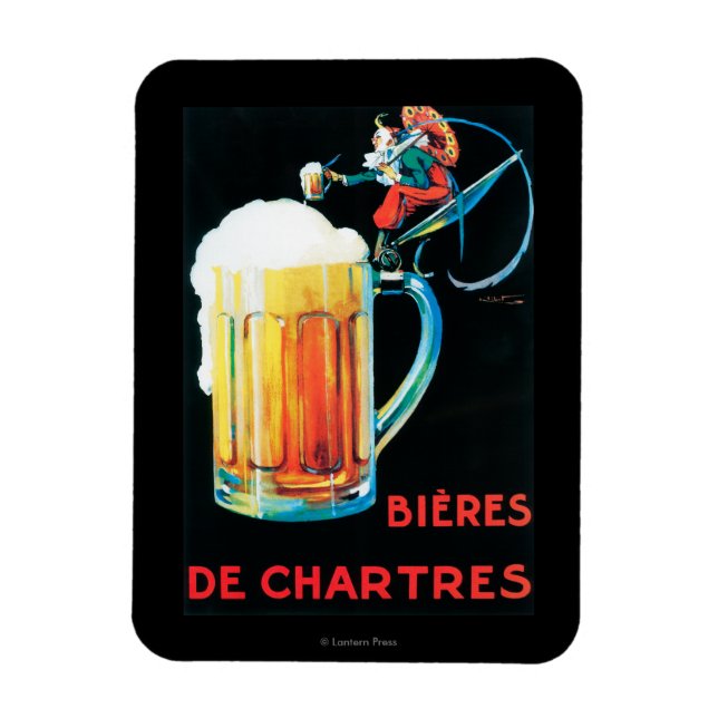 Biere von Chartres Werbeplakat Magnet (Vertikal)