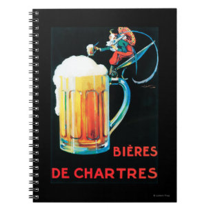 Biere von Chartres Werbeplakat Notizblock