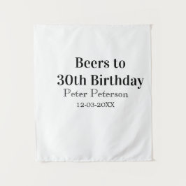 Biere zum 30. Geburtstag Name Datum Mann stilvollE Wandteppich