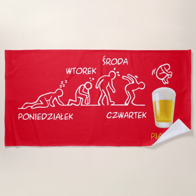 Bierentwicklung Strandtuch (Vorderseite)