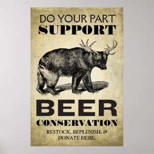 Biererhaltungsposter Poster