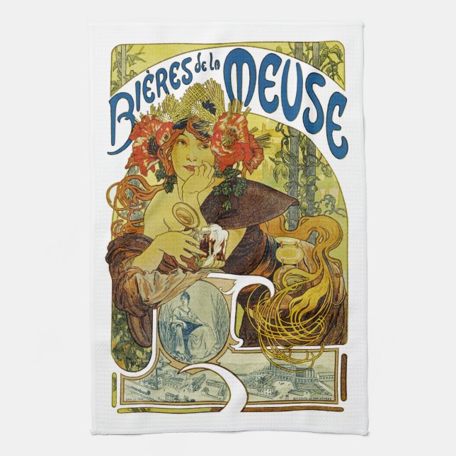 Bieres de la Meuse Geschirrtuch (Vertikal)
