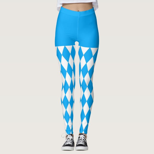 Bierfestival Bayerisches Flaggenmuster Oktoberfest Leggings (Vorderseite)