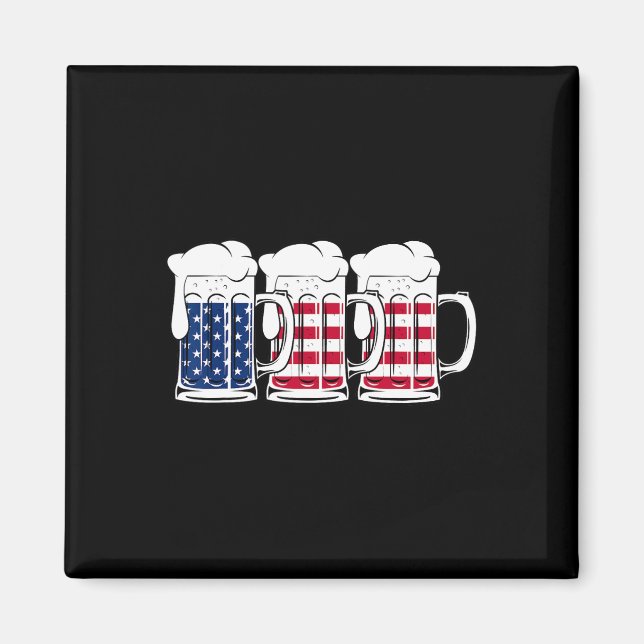 Bierflagge Merica trinken amerikanische Männer Fra Magnet (Vorne)
