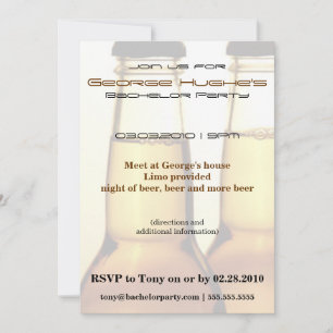 Bierflasche Bachelor Party Einladungen