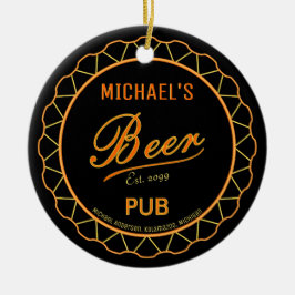 Bierflasche Keramik Ornament