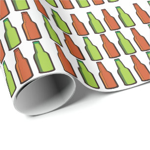 Bierflasche Trinken Party Geschenkpapier