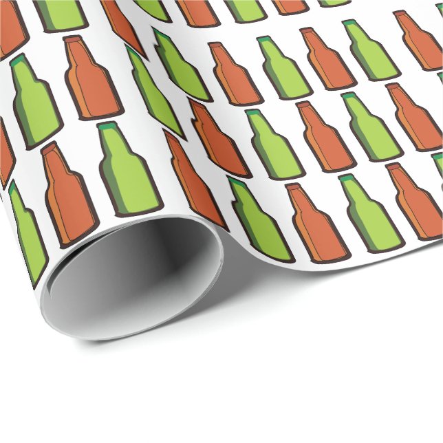 Bierflasche Trinken Party Geschenkpapier (Rolleneckpunkt)