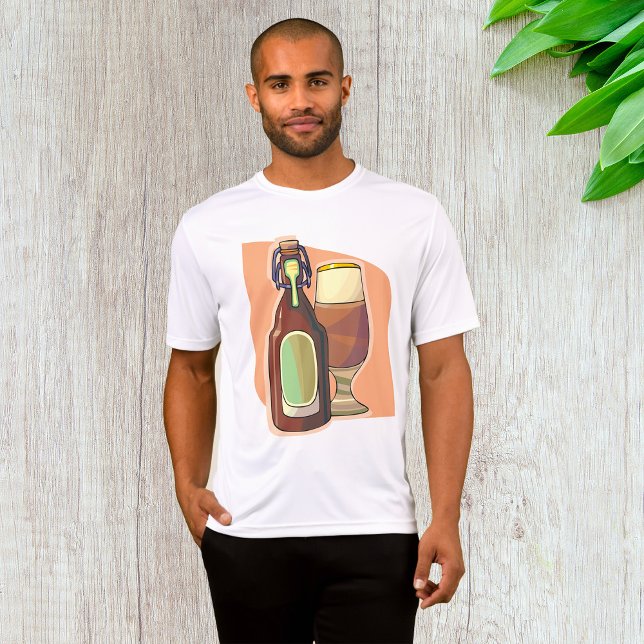 Bierflasche und Glas Rustikale Brauerei T-Shirt (Von Creator hochgeladen)