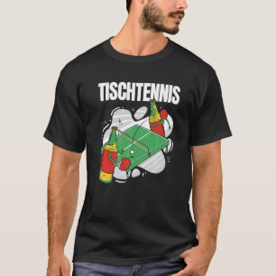 Bierflaschen mit Tischtennis-Biertisch 10 T-Shirt