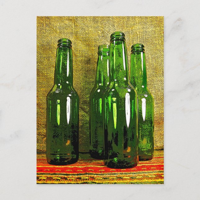 Bierflaschen Postkarte (Vorderseite)