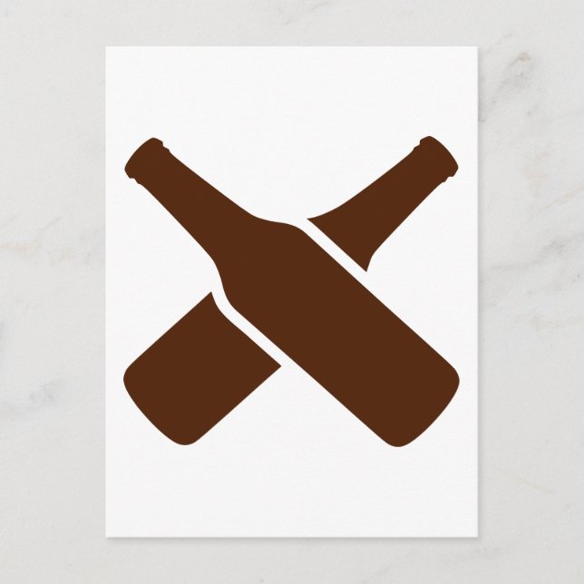 Bierflaschen Postkarte (Vorderseite)