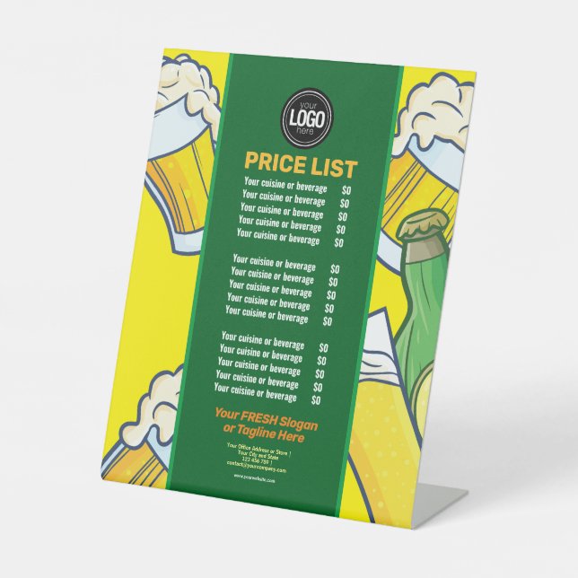 Biergeschäft | Geschäft personalisieren  Sockelschild (Vorderseite)
