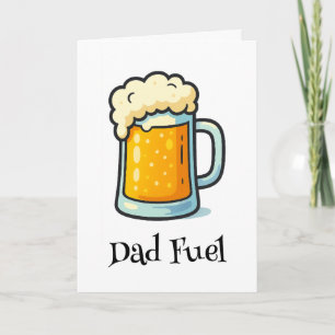 Bierglas Papa-Treibstoff Lustiger Retro-Geburtstag Karte
