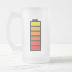 Bierglas zum Aufladen von Energie Mattglas Bierglas