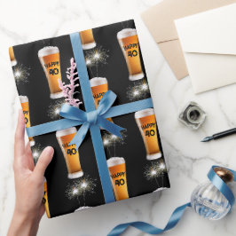 Biergläser im 40. Geburtstag Geschenkpapier