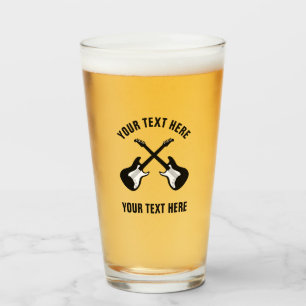 Biergläser mit elektrischem Gitarrenlogo Glas