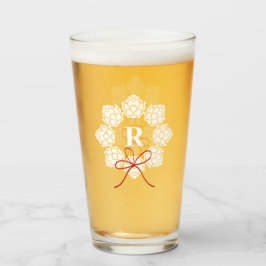 Bierhops Weihnachten mit Monogram Bierglas Glas