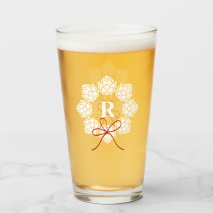 Bierhops Weihnachten mit Monogram Bierglas Glas