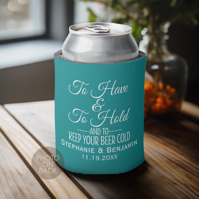 Bierkälte Hochzeit halten und halten und behalten Dosenkühler (Personalized Can Cooler for wedding or anniversary party)