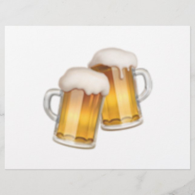 Bierklinkende Tasse - Emoji Flyer (Vorne)