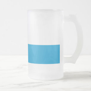 Bierkrug aus frostigem Glas mit Flagge Bayerns Mattglas Bierglas