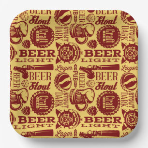 Bierkrug-Papierteller, Brauerei-Geburtstagsfeier Pappteller