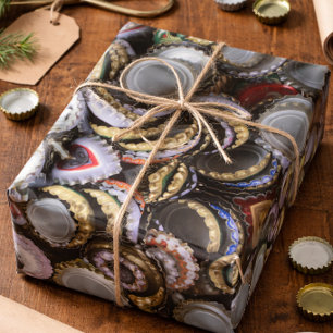 Bierliebhaber Coole Kronkorken Muster Geschenkpapier