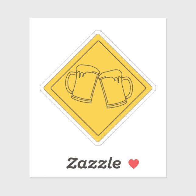 Bierliebhaber Sign Aufkleber (Blatt)