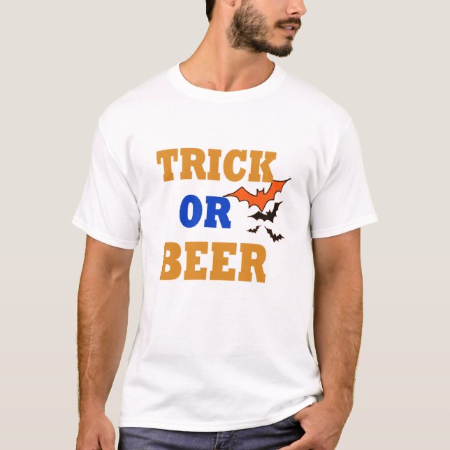 Bierliebhaber-Trick oder lustige Halloween-Shirt T-Shirt (Vorderseite)