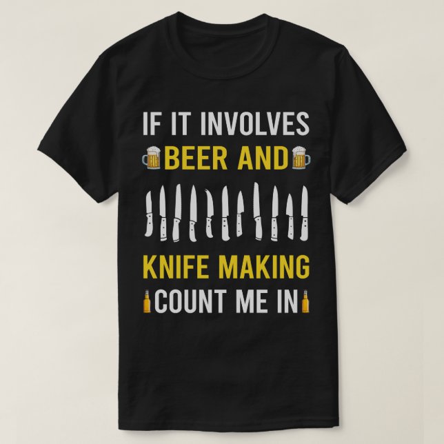 Biermacher und Messer-Making Knifemaking Knifemake T-Shirt (Design vorne)