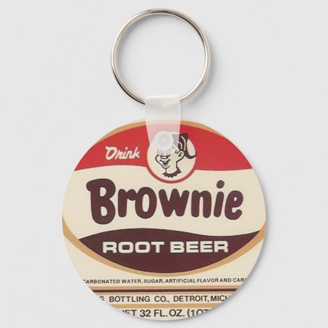 Biermarke Brownie vergrößerter Schlüsselanhänger (Vorderseite)