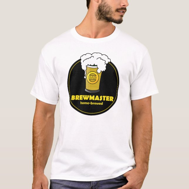 Biermeister Zuhause-gebrauter Vater T-Shirt (Vorderseite)