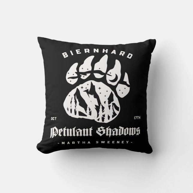 Biernhard Bears Petulant Shadows Two-Tone Kissen (Vorderseite)