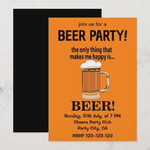 Bierparty Bier trinken Einladung