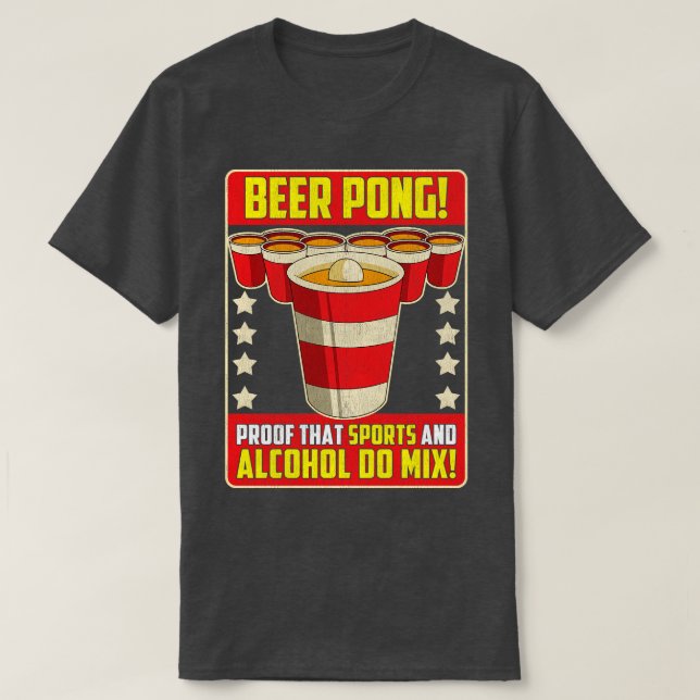 Bierpong beweist, dass Sport und Alkohol Mischen t T-Shirt (Design vorne)