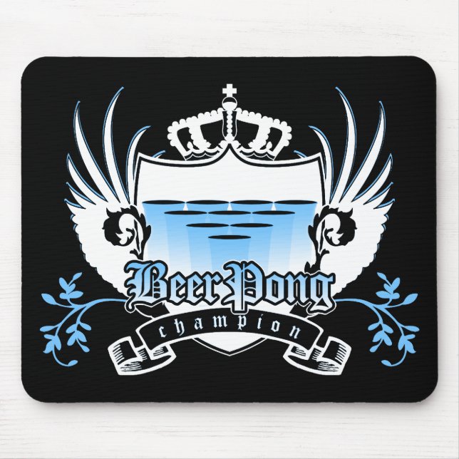 Bierpong-Champion für königliches Wappen Mousepad (Vorne)