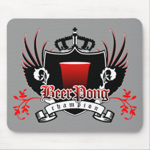 Bierpong-Champion für königliches Wappen Mousepad