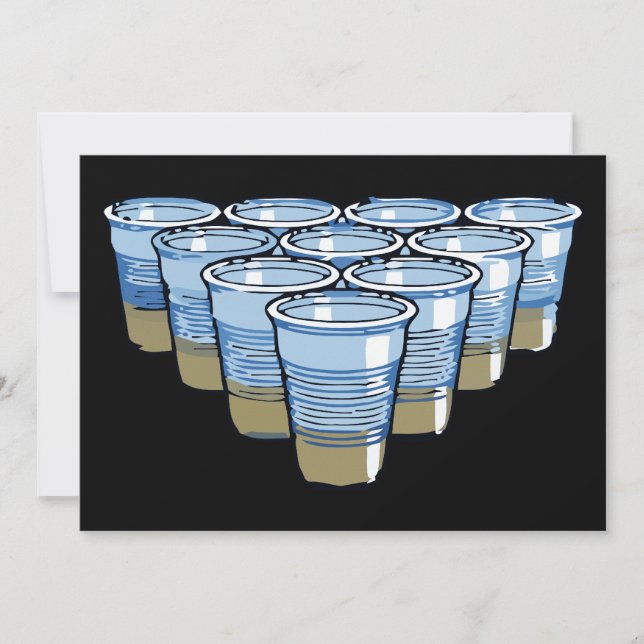Bierpong Einladung (Vorderseite)
