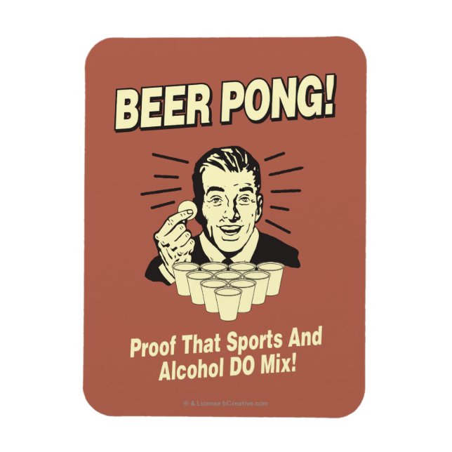 Bierpong: Proof Alcohol & Sports Mix Magnet (Vertikal)