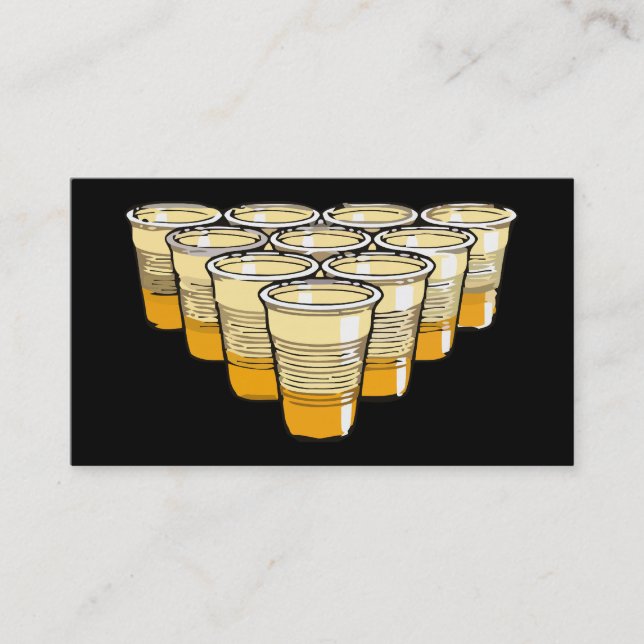 Bierpong Visitenkarte (Vorderseite)
