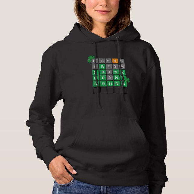 Biers Irish Drink getrunken Betrunkenes Funny Cros Hoodie (Vorderseite)