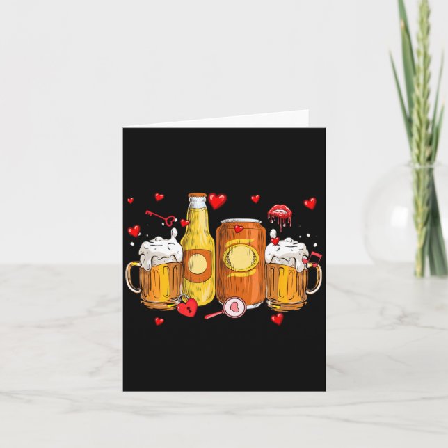 Biersammlung Valentinstag passender Trinker Karte (Vorderseite)