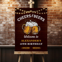 Biersorten 40. Geburtstag Rustikales Begrüßungszei